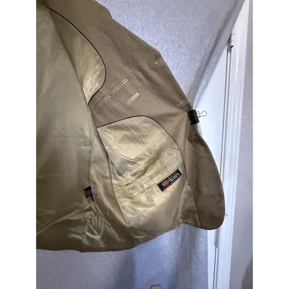 Ferretti Uomo Suit Men's 46 R Jacket 43L Pants Italian Gold Merino Wool NWT $199